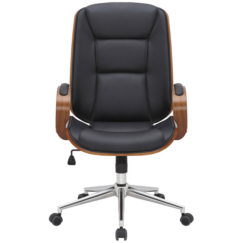 Silla de oficina Yankton nogal/negro