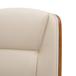 Silla de oficina Yankton en nogal/crema