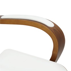 Silla de oficina Yankton nogal/blanco