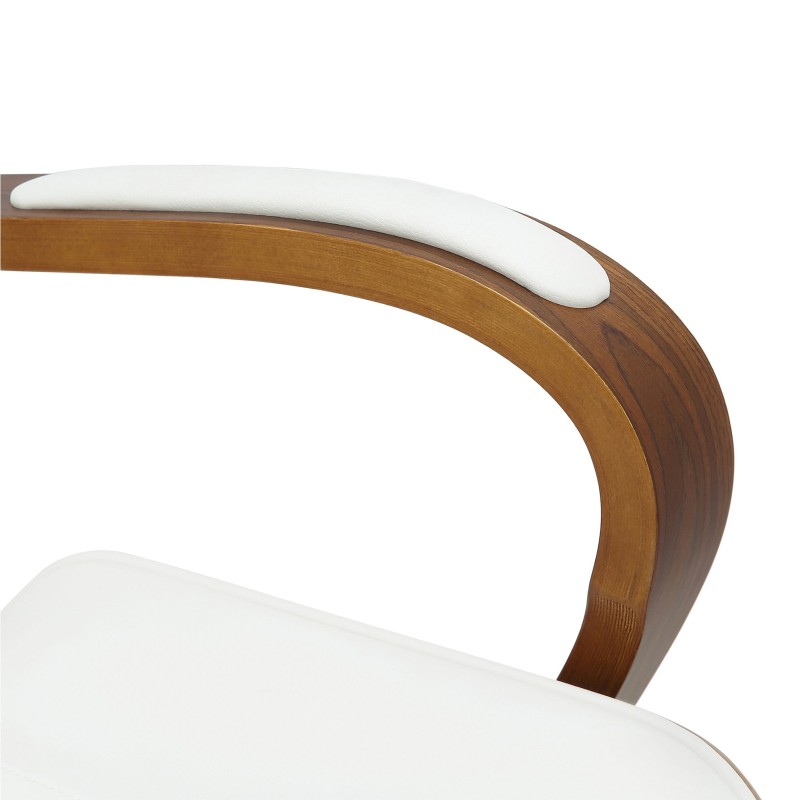 Silla de oficina Yankton nogal/blanco