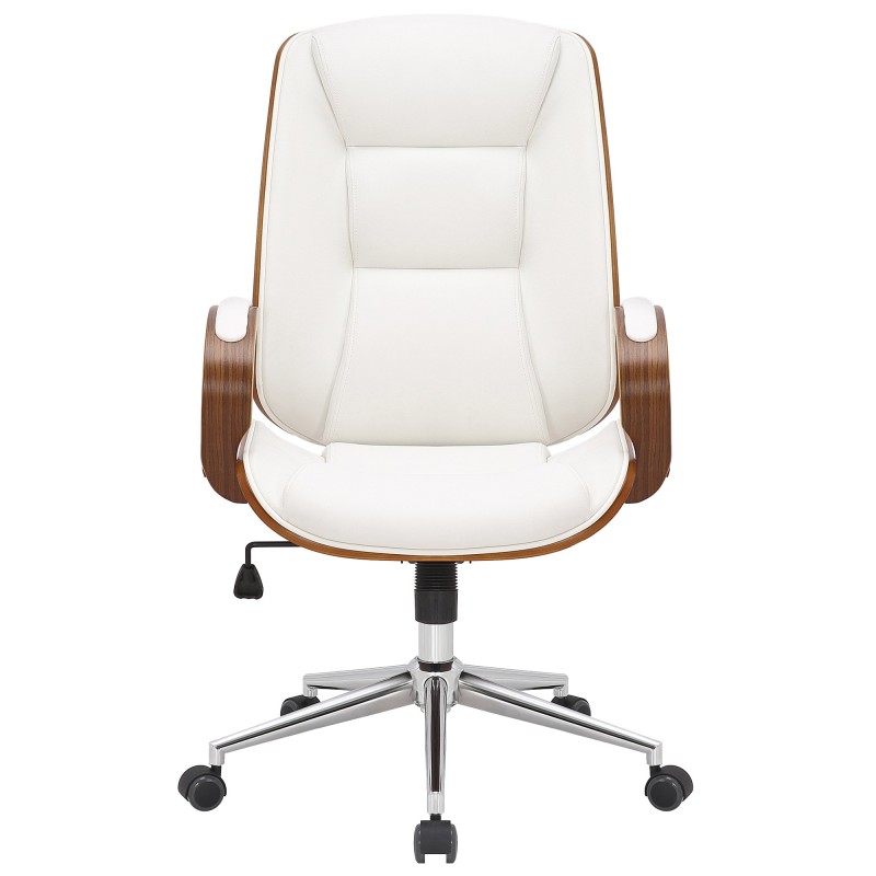 Silla de oficina Yankton nogal/blanco