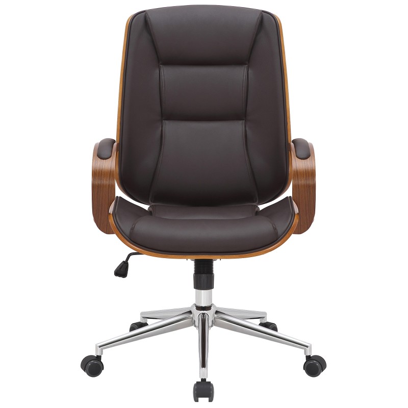 Silla de oficina Yankton nogal/marrón