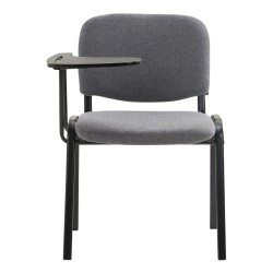 Conjunto de 4 sillas Ken con mesa plegable, tela gris