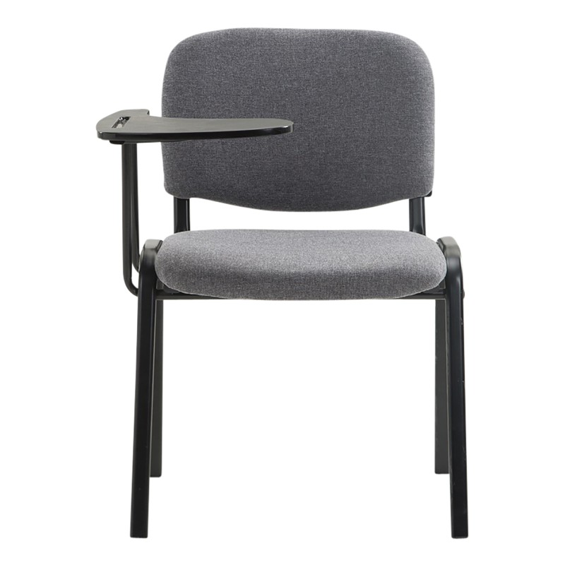 Conjunto de 4 sillas Ken con mesa plegable, tela gris