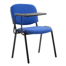 Conjunto de 4 sillas Ken con mesa plegable en tela azul