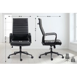 Silla de oficina Columbus negra/negra