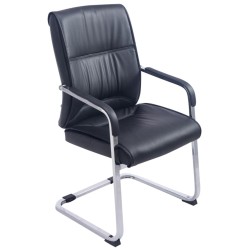 Juego de 2 sillas cantilever negras Anubis XL