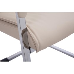 Juego de 2 sillas cantilever Anubis color crema XL