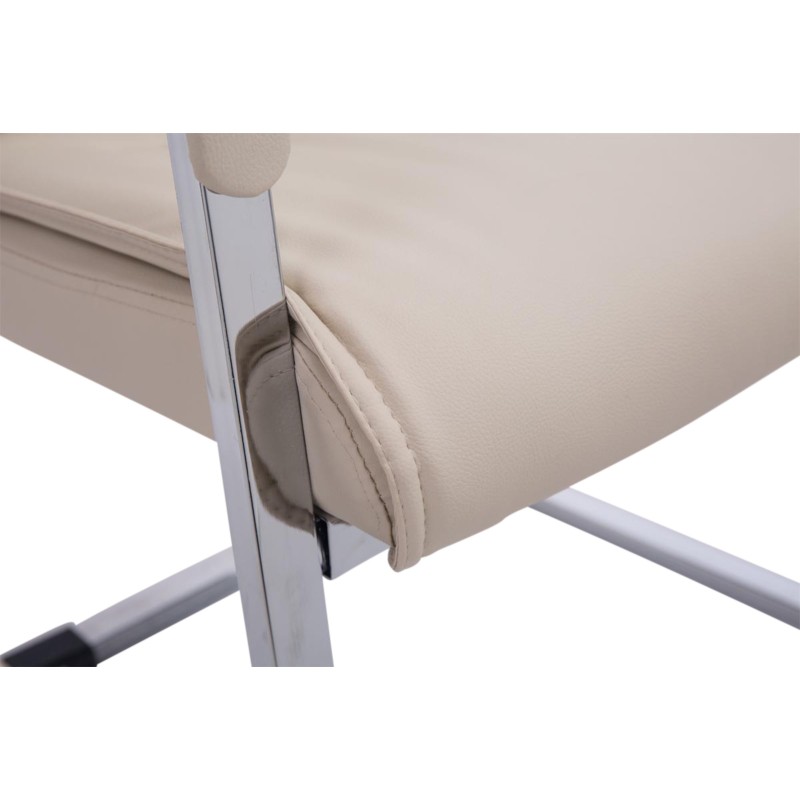 Juego de 2 sillas cantilever Anubis color crema XL