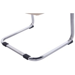Juego de 2 sillas cantilever Anubis color crema XL