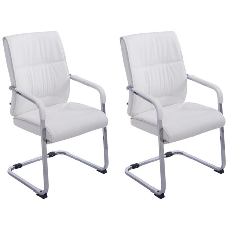 Juego de 2 sillas cantilever blancas Anubis XL