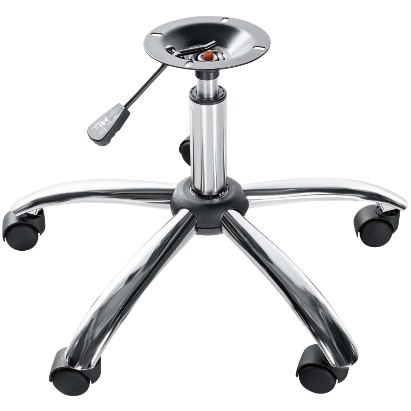 Silla de oficina Emil con estructura cromada