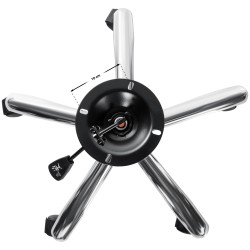 Silla de oficina Emil con estructura cromada