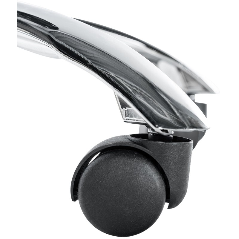 Silla de oficina Emil con estructura cromada