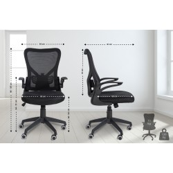 Silla de oficina negra Hudson