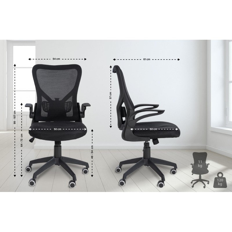 Silla de oficina negra Hudson