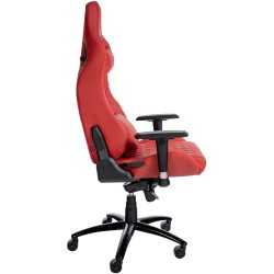 Silla de oficina Keren en piel auténtica roja