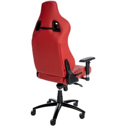 Silla de oficina Keren en piel auténtica roja