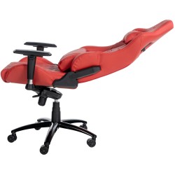 Silla de oficina Keren en piel auténtica roja