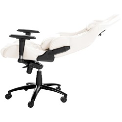 Silla de oficina Keren en piel auténtica blanca