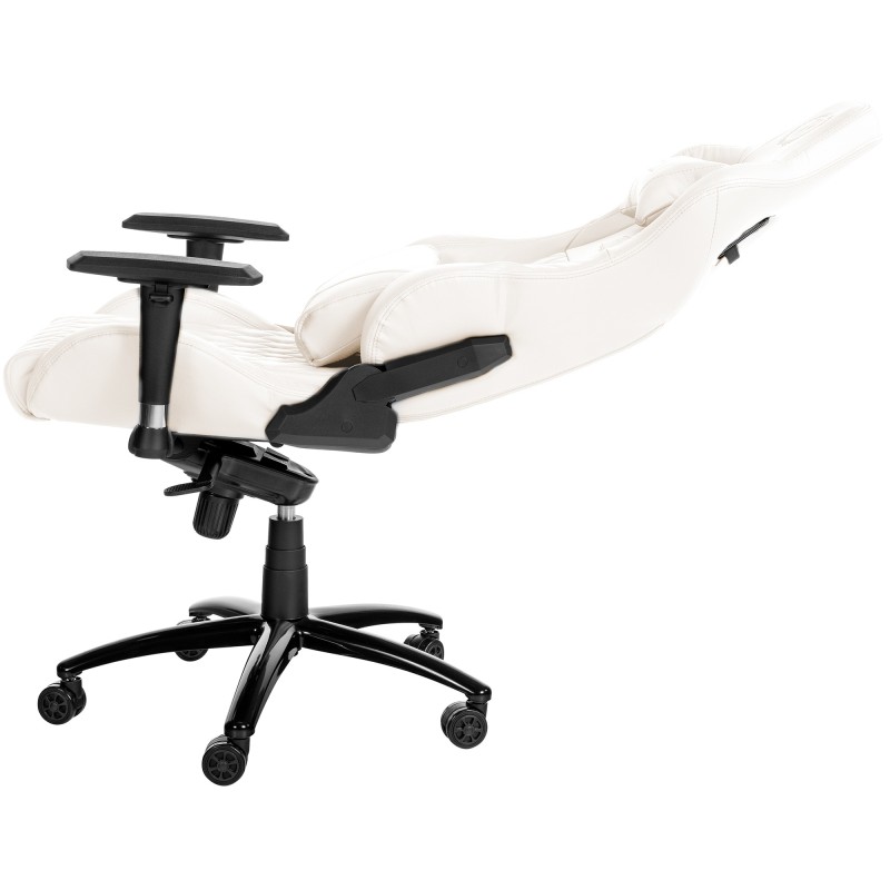 Silla de oficina Keren en piel auténtica blanca