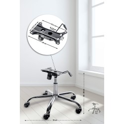 Silla de oficina cromada Frame 1