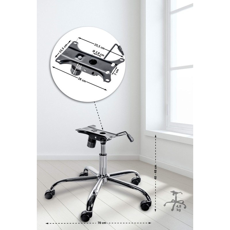 Silla de oficina cromada Frame 1