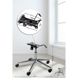 Silla de oficina cromada Frame 2