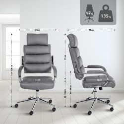 Silla de oficina gris Campo