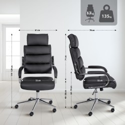 Silla de oficina negra Campo