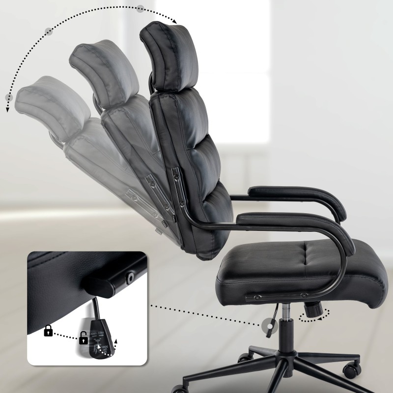 Silla de oficina Campo negra/negra