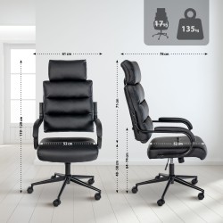 Silla de oficina Campo negra/negra