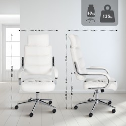 Silla de oficina blanca Campo