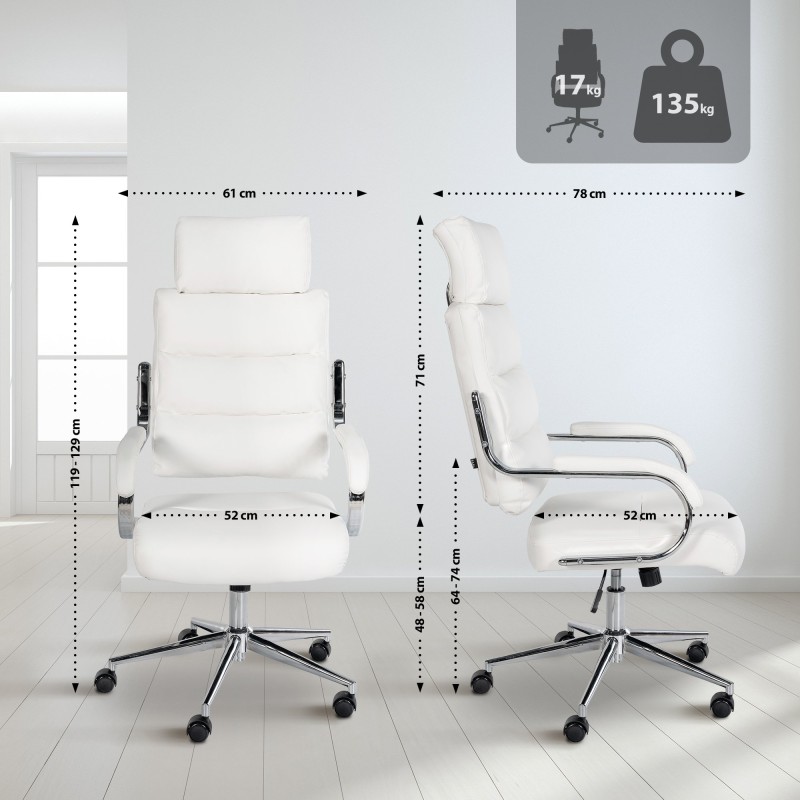 Silla de oficina blanca Campo