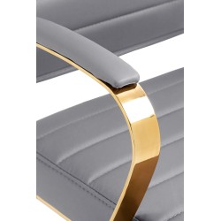 Silla de oficina Havanna, polipiel gris