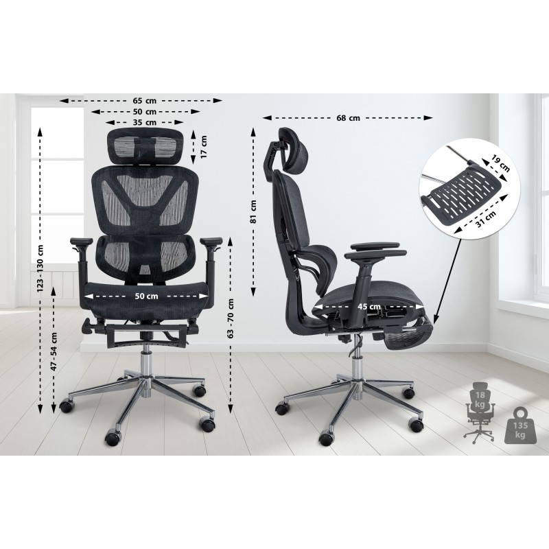 Silla de oficina Grover Black