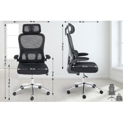 Silla de oficina negra Overton