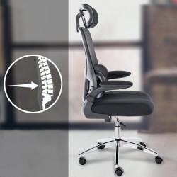 Silla de oficina negra Overton