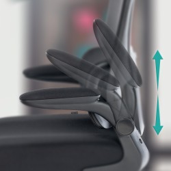 Silla de oficina negra Overton