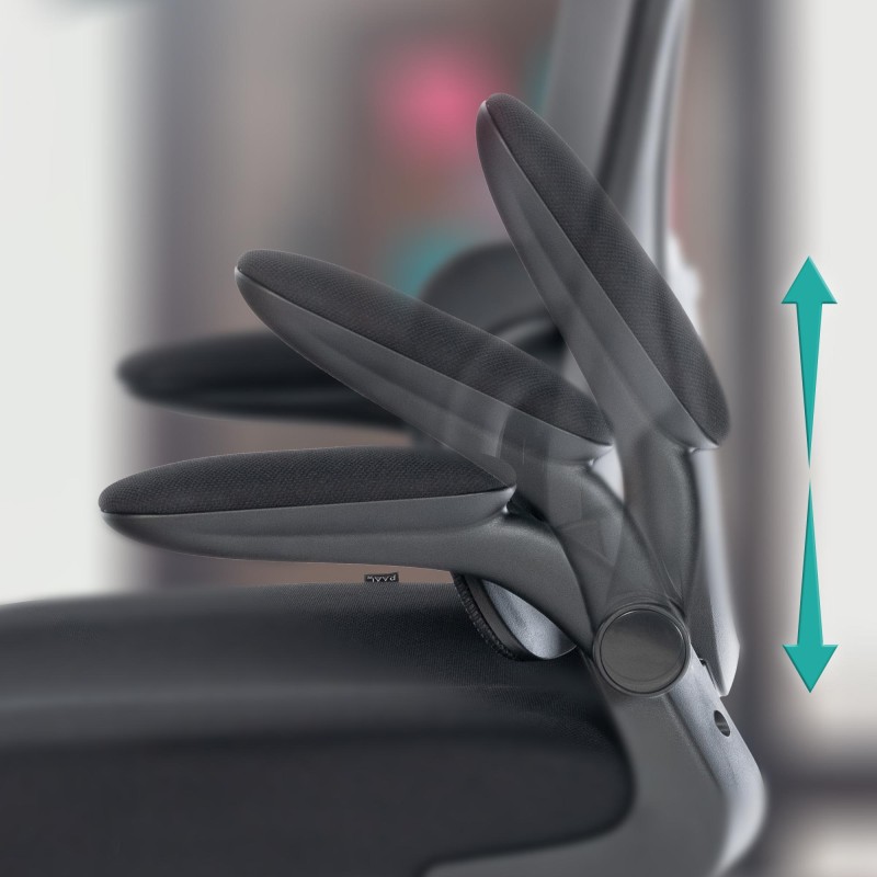 Silla de oficina negra Overton