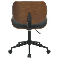 Silla de oficina Harvest, piel sintética, nogal/negro