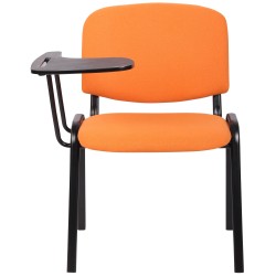 Silla Ken con mesa plegable en tela naranja