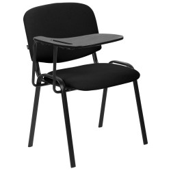 Silla Ken XL con mesa plegable en tela negra