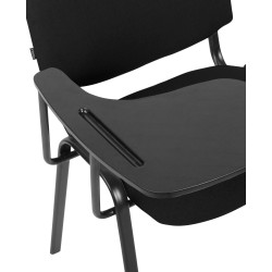 Silla Ken XL con mesa plegable en tela negra