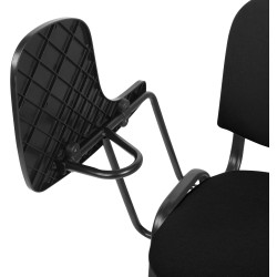 Silla Ken XL con mesa plegable en tela negra