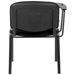 Silla Ken XL con mesa plegable en tela negra