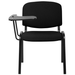Silla Ken XL con mesa plegable en tela negra