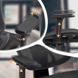 Silla de oficina negra Deshler