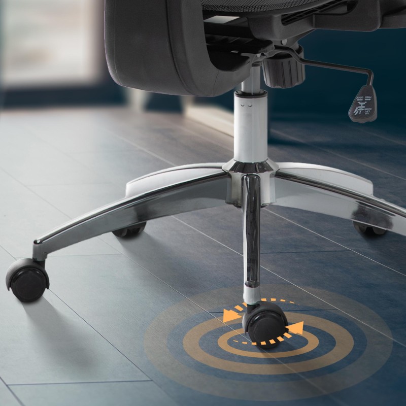 Silla de oficina negra Deshler