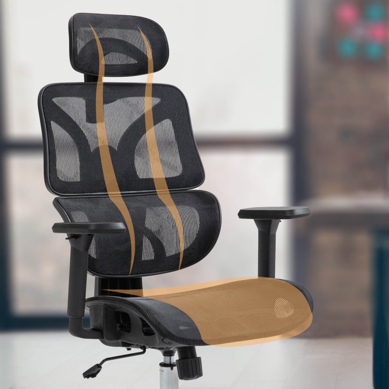 Silla de oficina negra Deshler